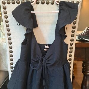 Black Ruffled Urban Outfitters Shirt